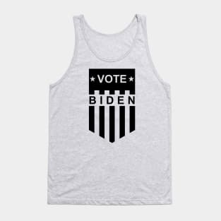 Vote Biden American Flag Shield - White and Black Tank Top